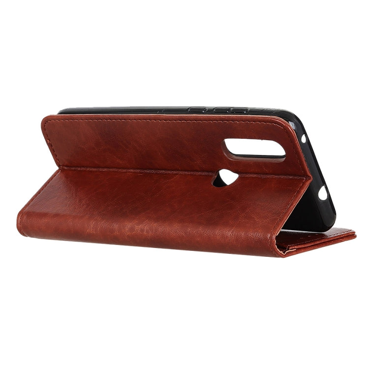 Magnetic Crazy Horse Texture Horizontal Flip Leather Case for Motorola Moto P40 Power / One Action, with Holder & Card Slots & Wallet