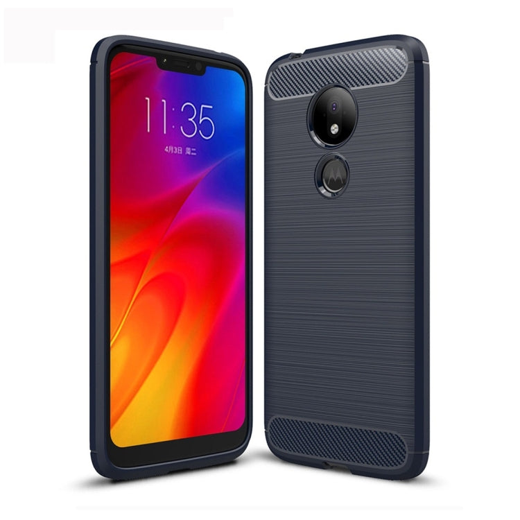Brushed Texture Carbon Fiber TPU Case for Motorola Moto G7 Power US Version
