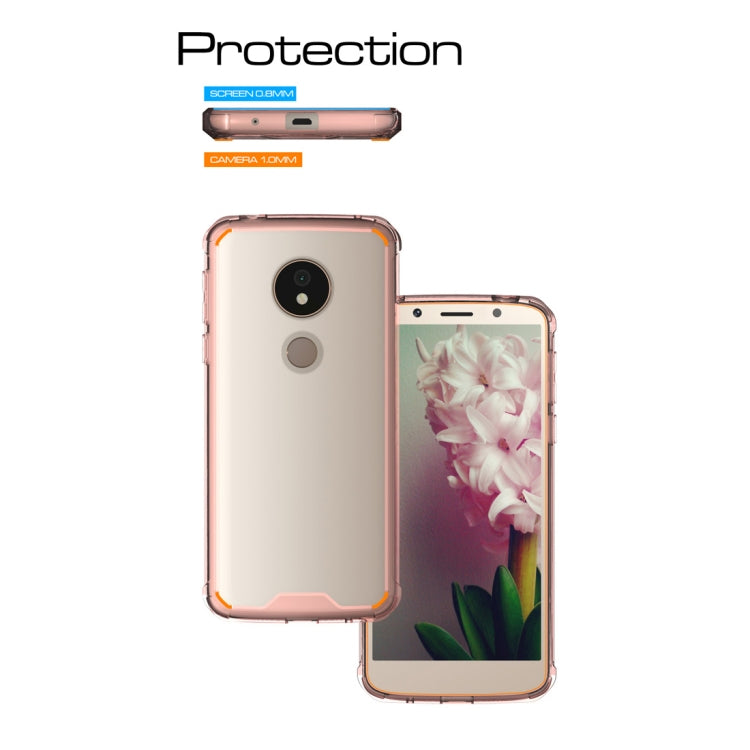 Acrylic + TPU Shockproof Transparent Armor Case for Motorola Moto G6 Play (US Version)