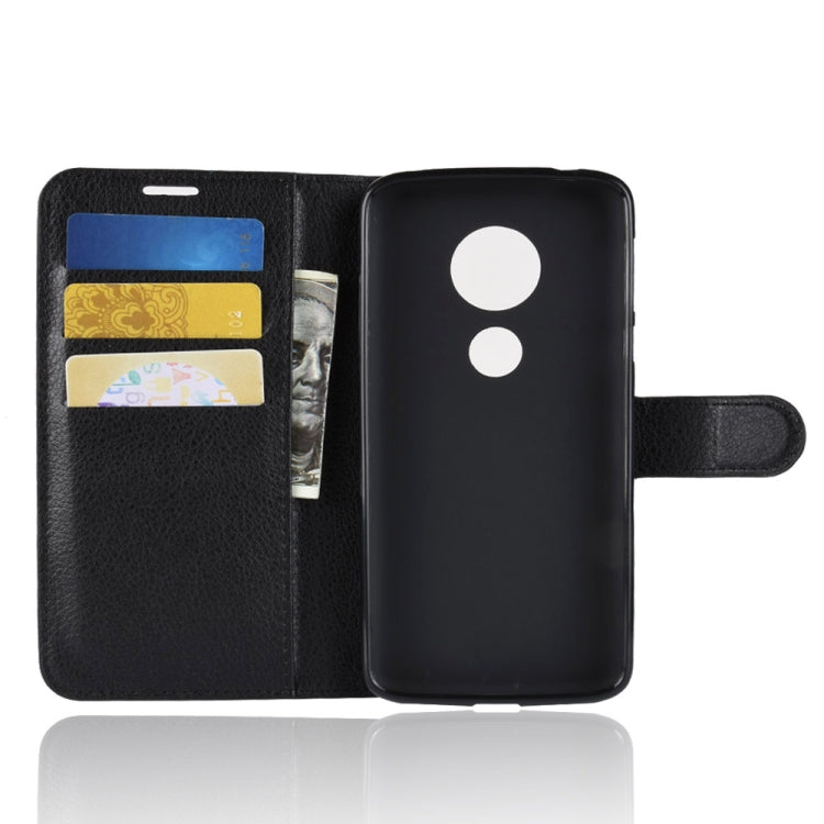 Litchi Texture Horizontal Flip Leather Case for Motorola Moto E5 Play, with Wallet & Holder & Card Slots