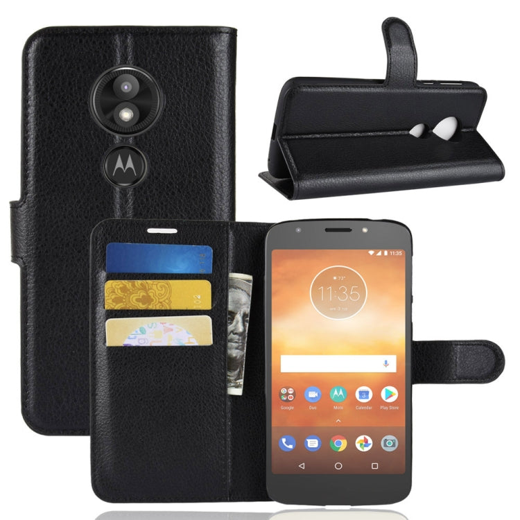 Litchi Texture Horizontal Flip Leather Case for Motorola Moto E5 Play, with Wallet & Holder & Card Slots