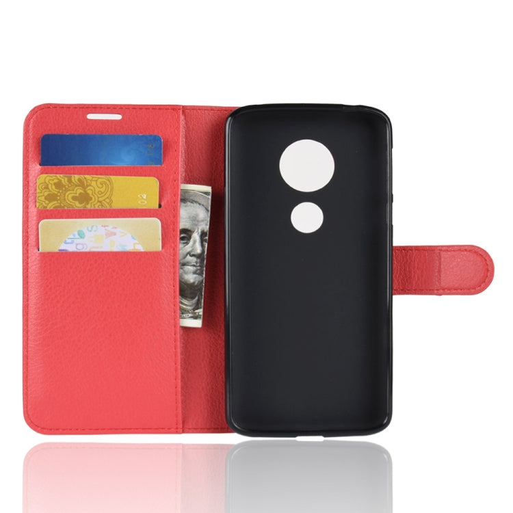 Litchi Texture Horizontal Flip Leather Case for Motorola Moto E5 Play, with Wallet & Holder & Card Slots