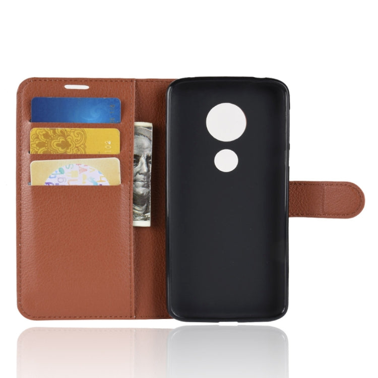 Litchi Texture Horizontal Flip Leather Case for Motorola Moto E5 Play, with Wallet & Holder & Card Slots