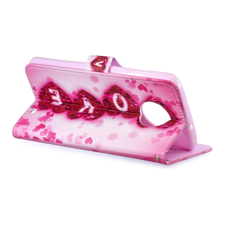 Love Pattern Horizontal Flip Leather Case for Motorola Moto G6 Plus, with Holder & Card Slots & Wallet