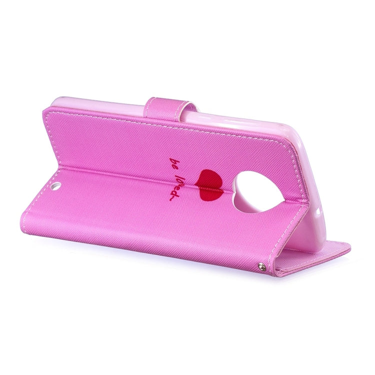 Heart Pattern Horizontal Flip Leather Case for Motorola Moto G6 Plus, with Holder & Card Slots & Wallet
