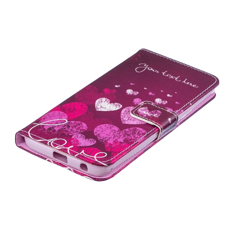 Letter Heart Pattern Horizontal Flip Leather Case for Motorola Moto G6 Plus, with Holder & Card Slots & Wallet