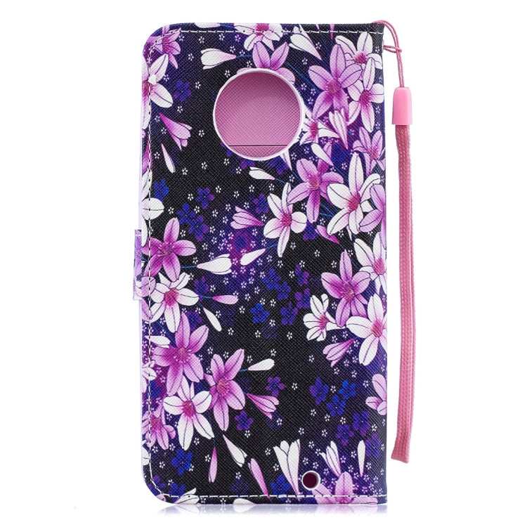Lily Pattern Horizontal Flip Leather Case for Motorola Moto G6 Plus, with Holder & Card Slots & Wallet