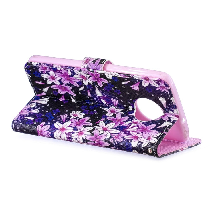 Lily Pattern Horizontal Flip Leather Case for Motorola Moto G6 Plus, with Holder & Card Slots & Wallet