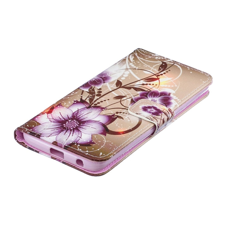 Lotus Pattern Horizontal Flip Leather Case for Motorola Moto G6 Plus, with Holder & Card Slots & Wallet