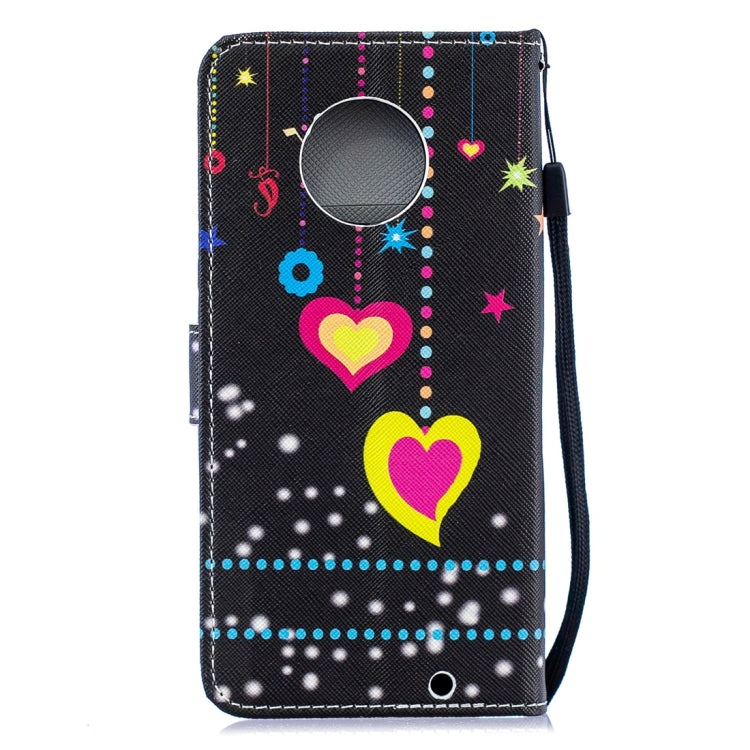 Colorful Heart Pattern Horizontal Flip Leather Case for Motorola Moto G6 Plus, with Holder & Card Slots & Wallet