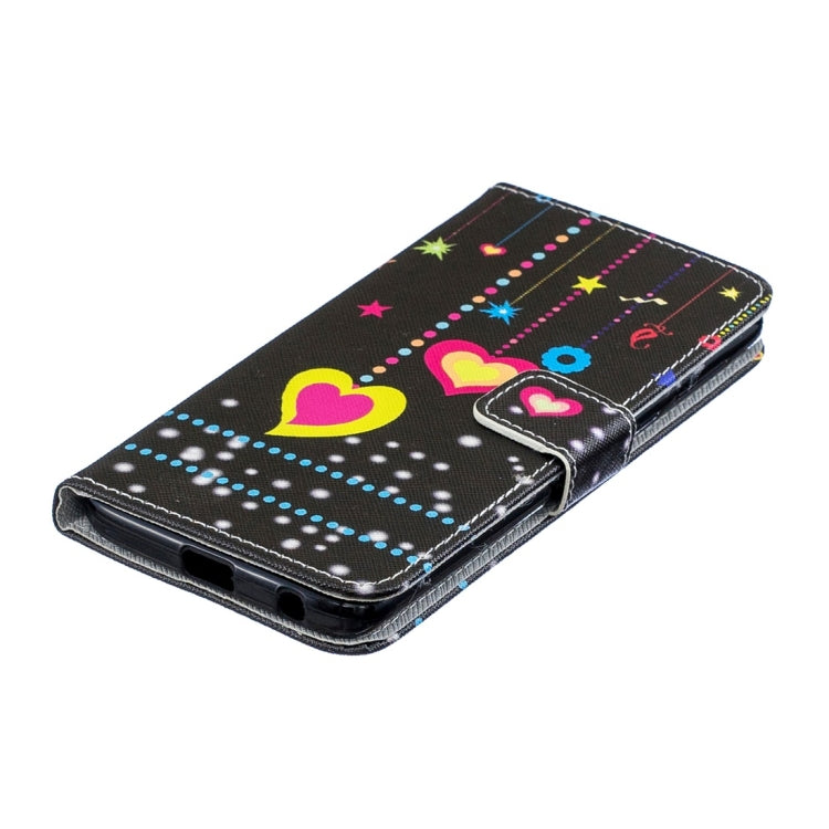 Colorful Heart Pattern Horizontal Flip Leather Case for Motorola Moto G6 Plus, with Holder & Card Slots & Wallet