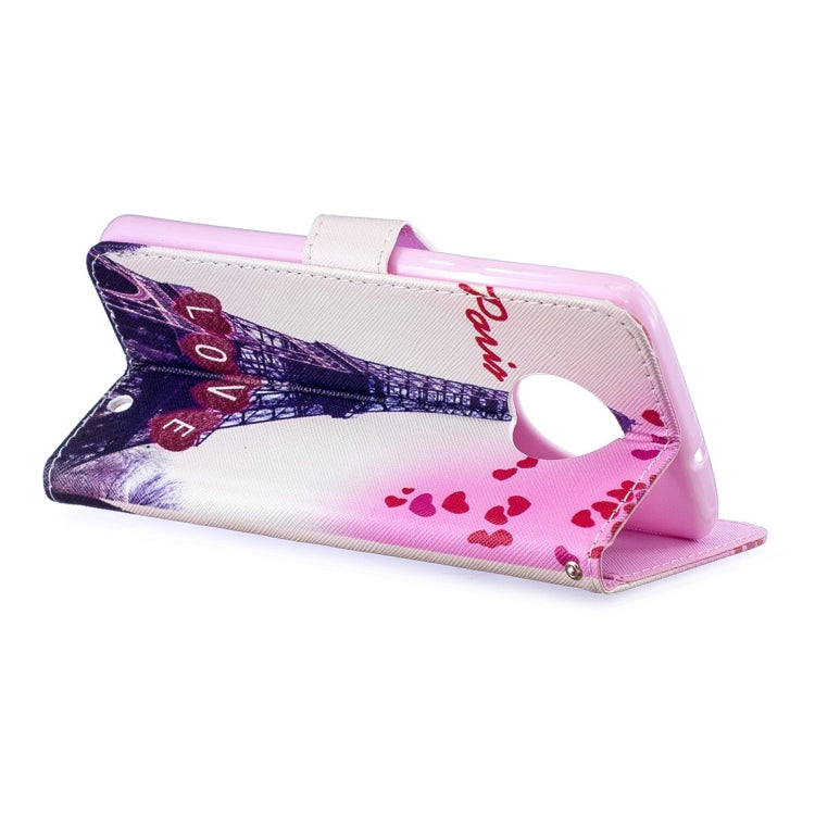 Love Tower Pattern Horizontal Flip Leather Case for Motorola Moto G6 Plus, with Holder & Card Slots & Wallet