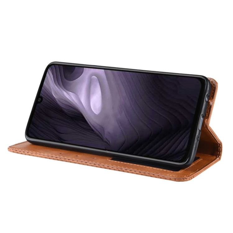 Magnetic Buckle Retro Crazy Horse Texture Horizontal Flip Leather Case for Moto Z4 Play, with Holder & Card Slots & Photo Frame