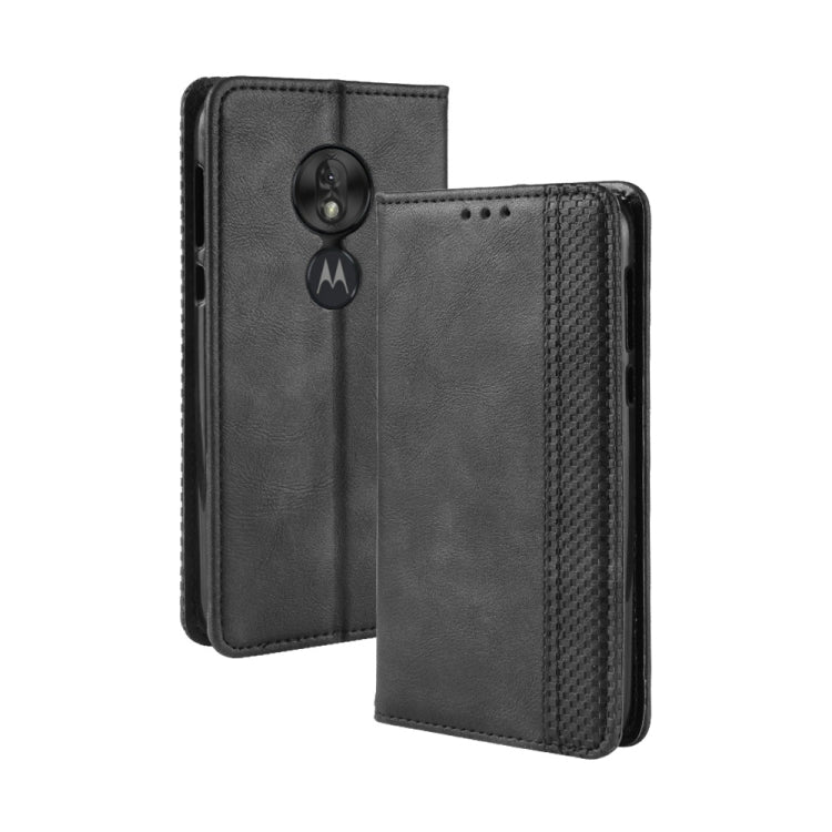 Magnetic Buckle Retro Texture Horizontal Flip Leather Case for Motorola Moto G7 Play (EU Version), with Holder & Card Slots & Wallet