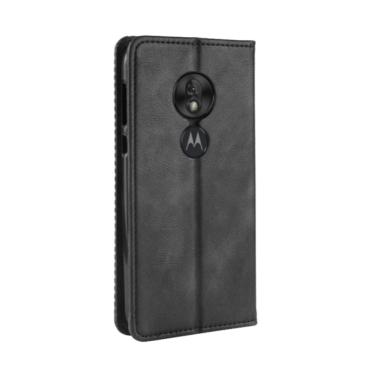Magnetic Buckle Retro Texture Horizontal Flip Leather Case for Motorola Moto G7 Play (EU Version), with Holder & Card Slots & Wallet