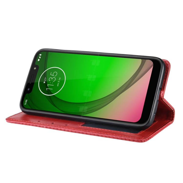 Magnetic Buckle Retro Texture Horizontal Flip Leather Case for Motorola Moto G7 Play (EU Version), with Holder & Card Slots & Wallet
