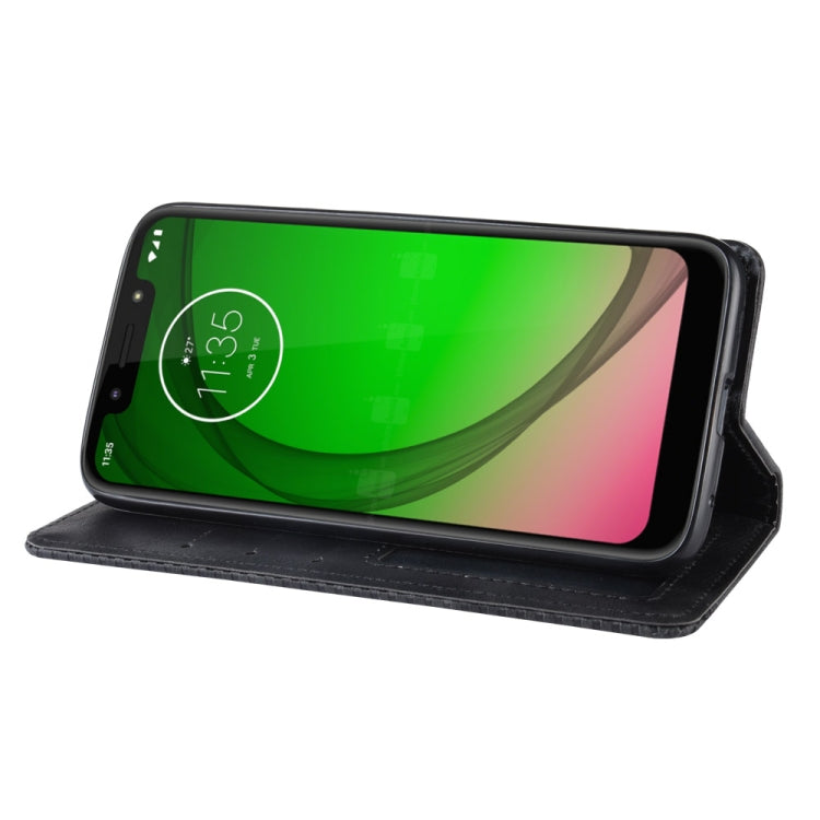 Magnetic Buckle Retro Texture Horizontal Flip Leather Case for Motorola Moto G7 Play (US Version), with Holder & Card Slots & Wallet