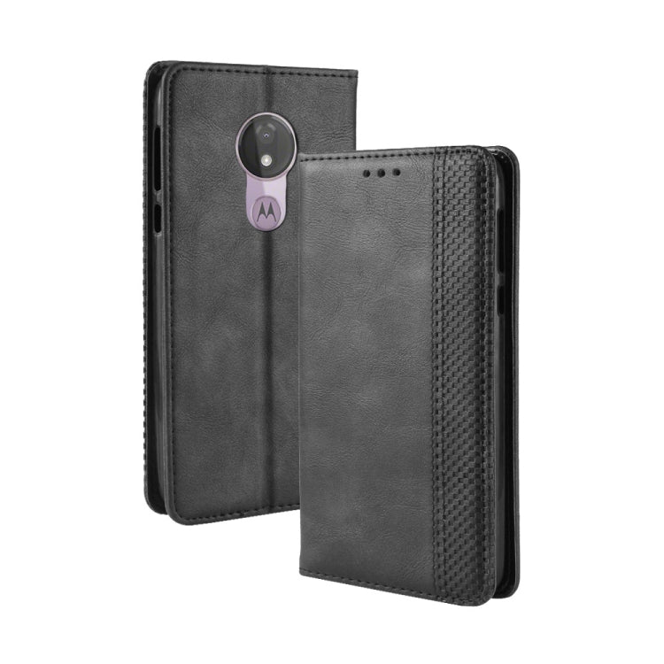 Magnetic Buckle Retro Texture Horizontal Flip Leather Case for Motorola Moto G7 Power (US Version), with Holder & Card Slots & Wallet