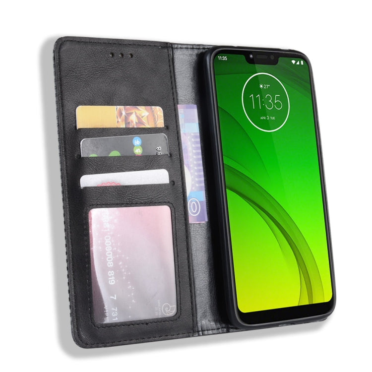 Magnetic Buckle Retro Texture Horizontal Flip Leather Case for Motorola Moto G7 Power (US Version), with Holder & Card Slots & Wallet