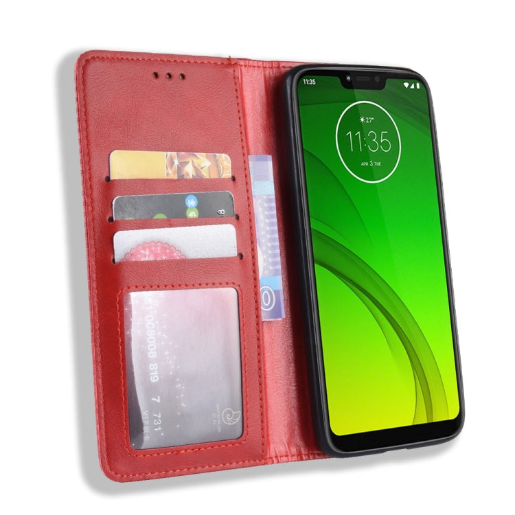 Magnetic Buckle Retro Texture Horizontal Flip Leather Case for Motorola Moto G7 Power (US Version), with Holder & Card Slots & Wallet