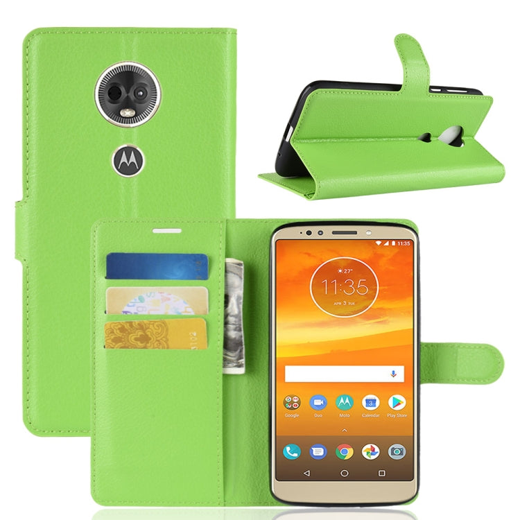 Litchi Texture Horizontal Flip Leather Case for Motorola Moto E5 Plus (Brazil / EU Version), with Wallet & Holder & Card Slots
