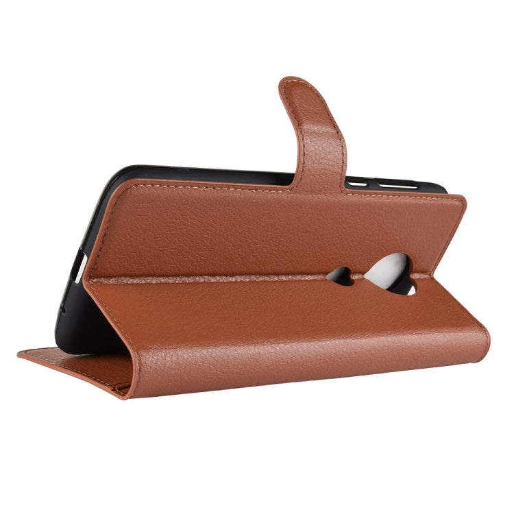 Litchi Texture Horizontal Flip Leather Case for Motorola Moto E5 Plus (Brazil / EU Version), with Wallet & Holder & Card Slots