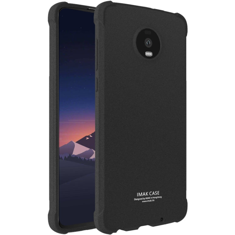 IMAK All-inclusive Shockproof Airbag TPU Case for Motorola Z4, with Screen Protector(Matte Black)