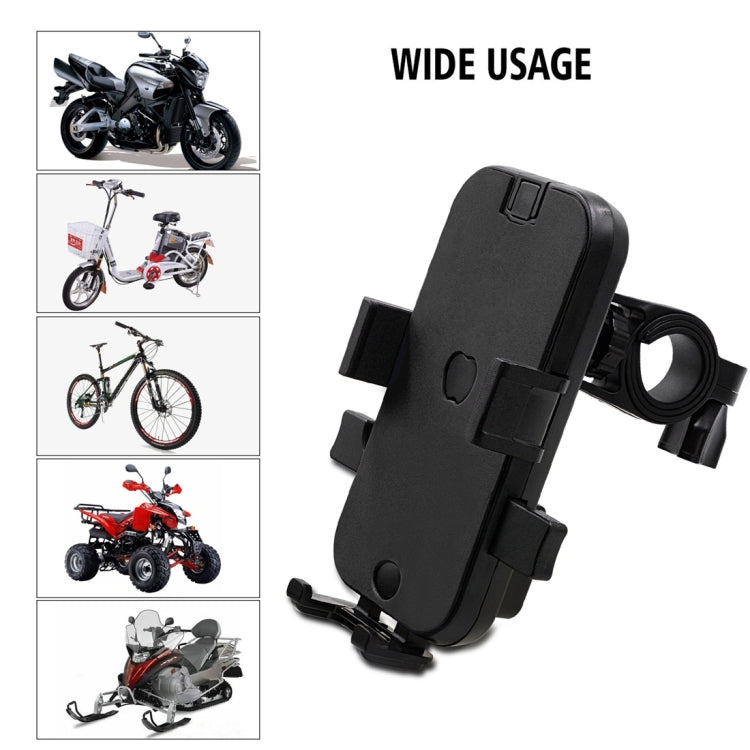 CS-344B1 Motorcycle Automatic Lock Mobile Phone Holder, Handlebar Version (Black)