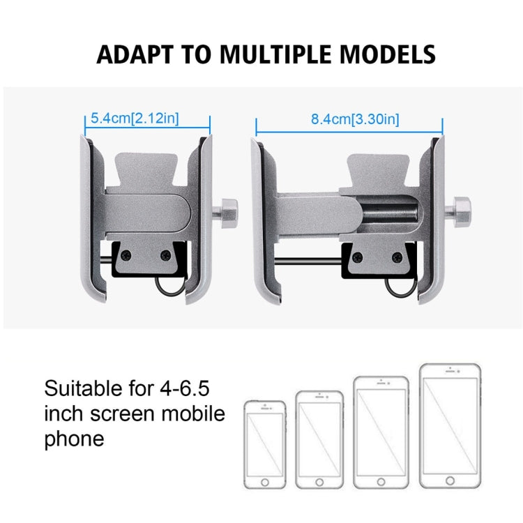 CS-856D1 Motorcycle Rotatable Chargeable Aluminum Alloy Mobile Phone Holder, Mirror Holder Version