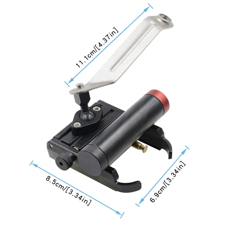 CS-868B1 Motorcycle Aluminum Alloy Mobile Phone Holder with Power Bank, Mirror Holder Version (Black)