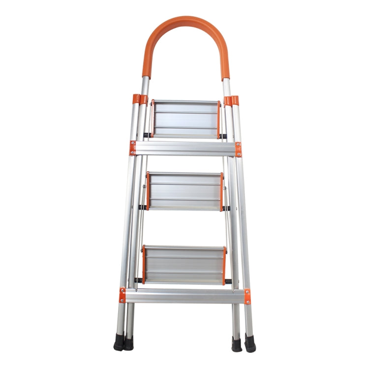 [US Warehouse] Aluminum Foldable Multi-purpose Non-slip 3-step D-shape Unloading Ladder Work Platform Scaffold