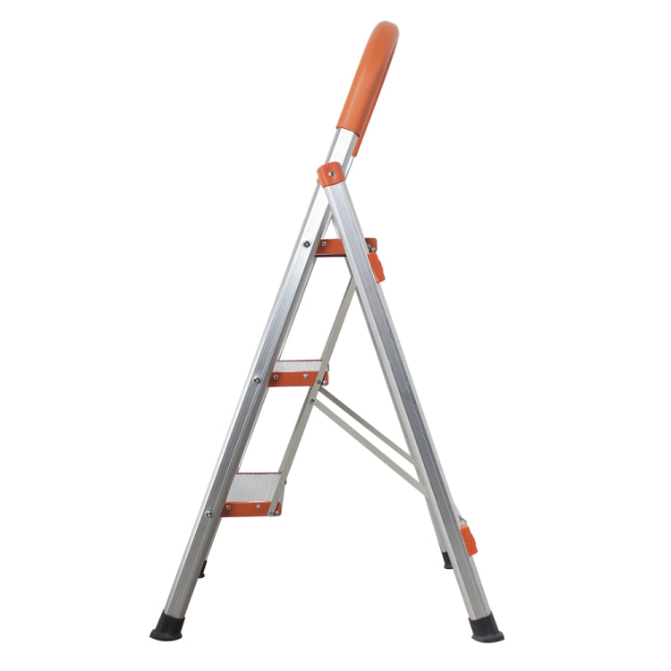 [US Warehouse] Aluminum Foldable Multi-purpose Non-slip 3-step D-shape Unloading Ladder Work Platform Scaffold