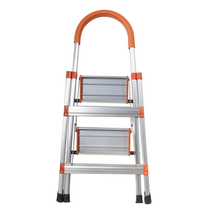 [US Warehouse] Aluminum Foldable Multi-purpose Non-slip 2-step D-shape Unloading Ladder Work Platform Scaffold