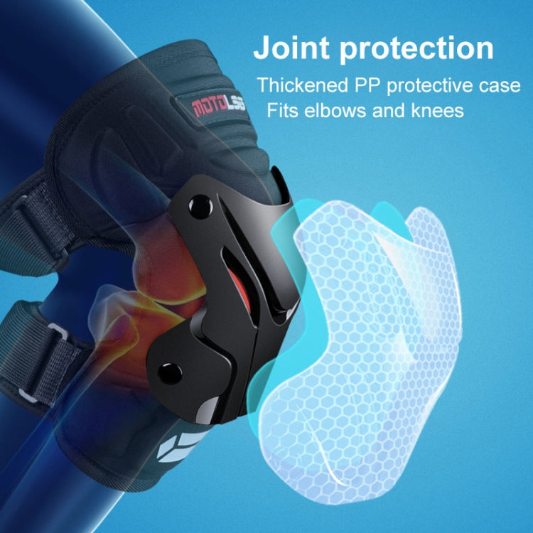 Motolsg 2 in 1 Knee Pad Outdoor Sports Hiking Ski Motorcycle Bicycle Riding Protective Gear with Reflective Strip (Black)