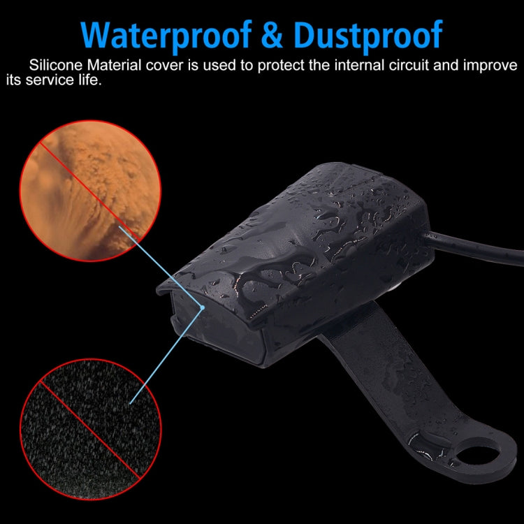 Motorcycle Waterproof DC 8-32V 5V / 1.2A Rearview Mirror USB Phone Charger Adapter, with Indicator Light