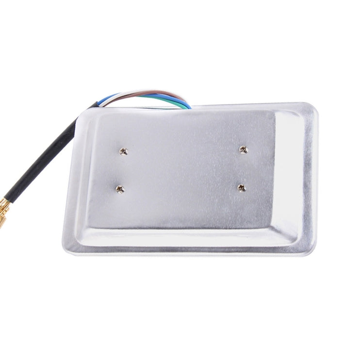 30W 15 LED Rectangle Motorcycle Headlight Lamp with Angle Eye(White Light + Blue Light), DC 8-36V