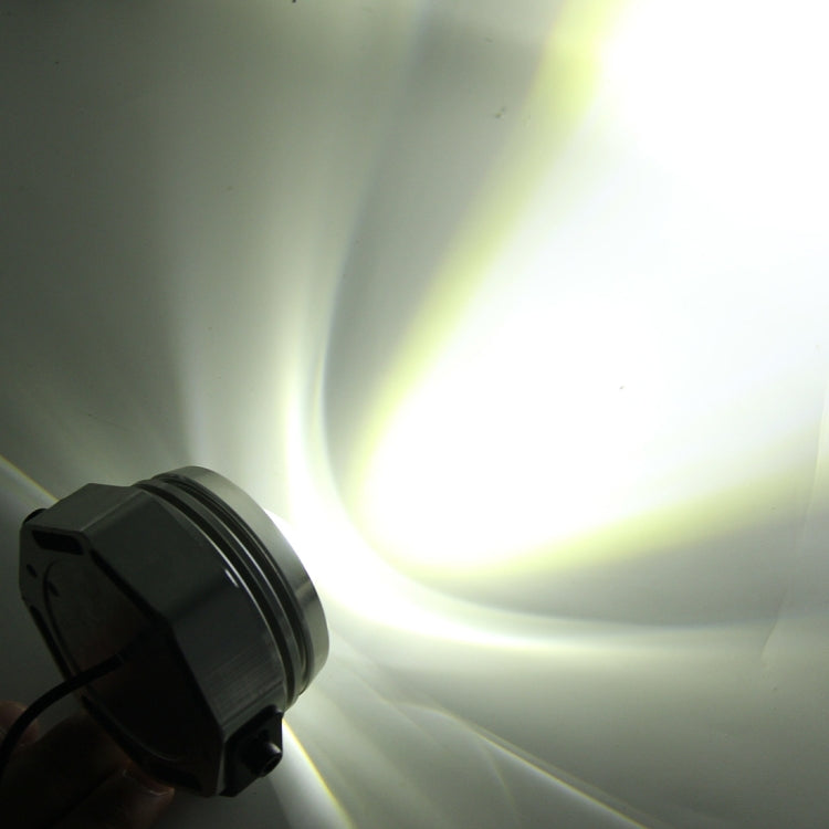 10W 500LM 5500K COB LED White Hexagon Motorcycle Headlight Lamp Eagle Eye Light, DC 12V