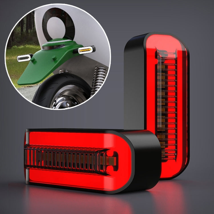 2 PCS D12V Motorcycle LED Waterproof Dynamic Blinker Side Lights Flowing Water Turn Signal Light without Handle