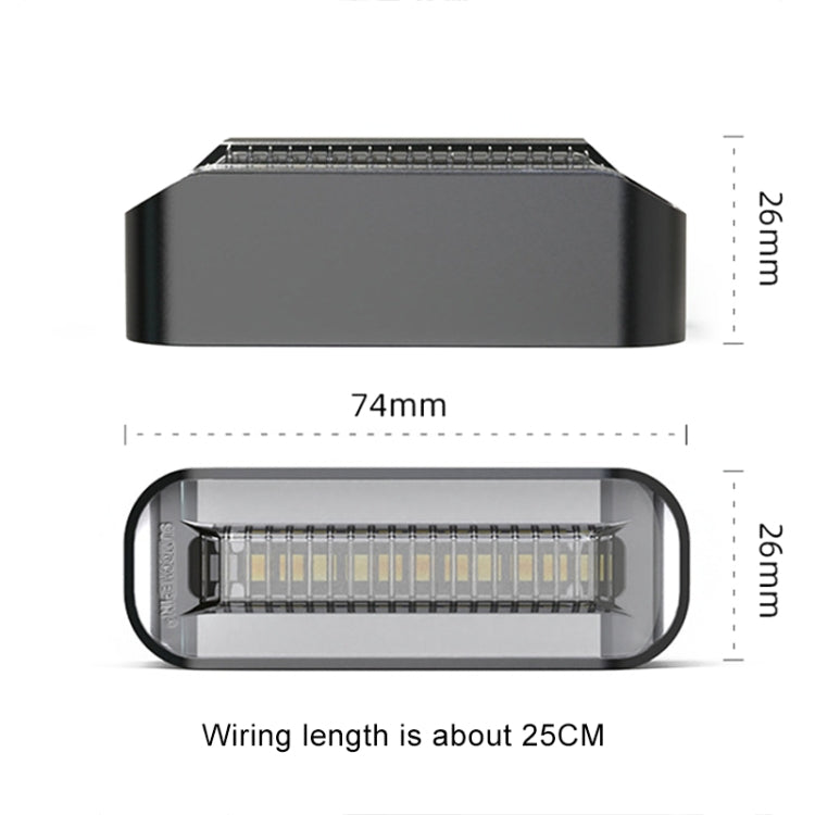 2 PCS D12V Motorcycle LED Waterproof Dynamic Blinker Side Lights Flowing Water Turn Signal Light without Handle