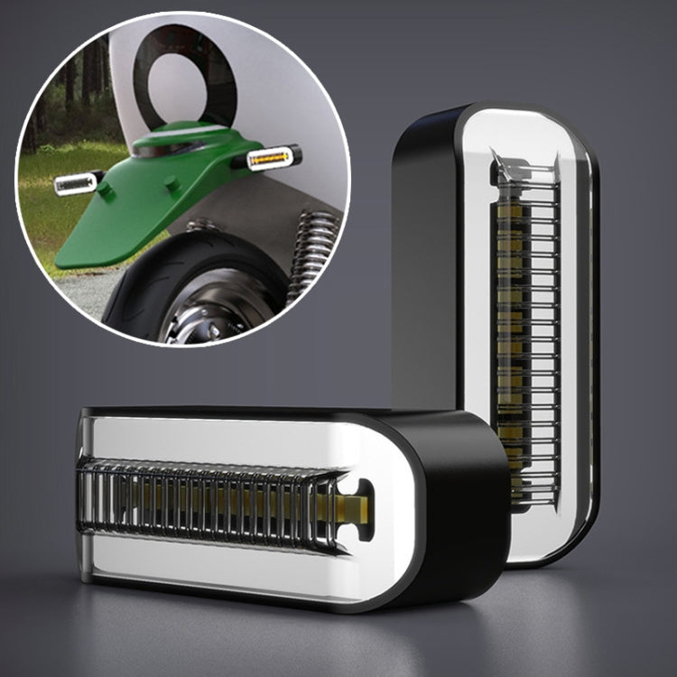 2 PCS D12V Motorcycle LED Waterproof Dynamic Blinker Side Lights Flowing Water Turn Signal Light without Handle