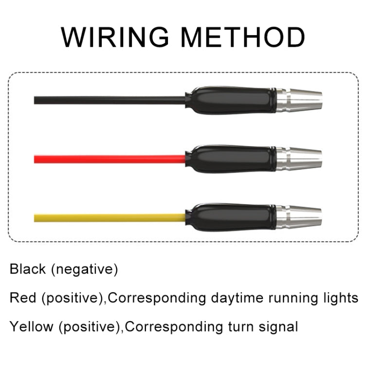 2 PCS D12V Motorcycle LED Waterproof Dynamic Blinker Side Lights Flowing Water Turn Signal Light without Handle