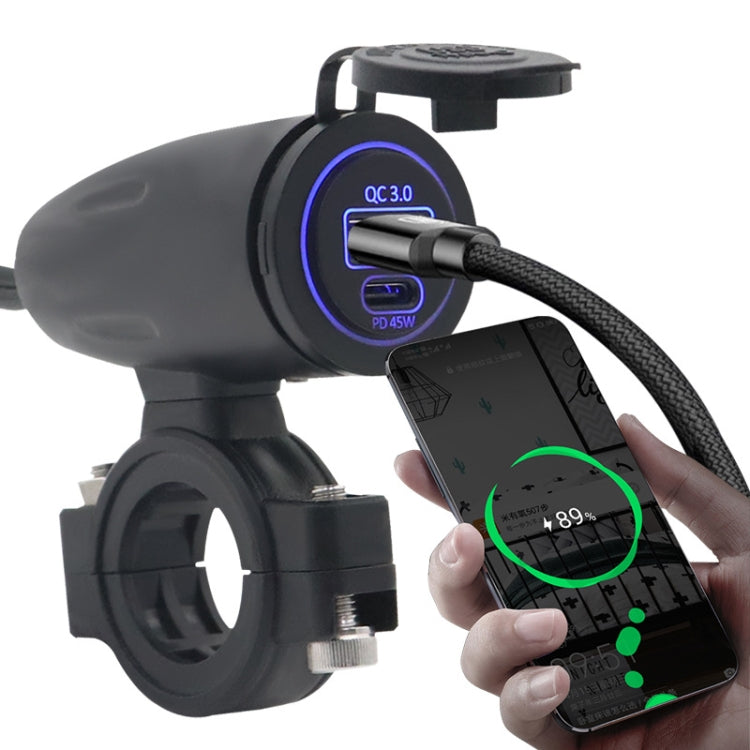 C5931-Z Motorcycle 45W PD Fast Charge + QC3.0 Dual Interface Charger