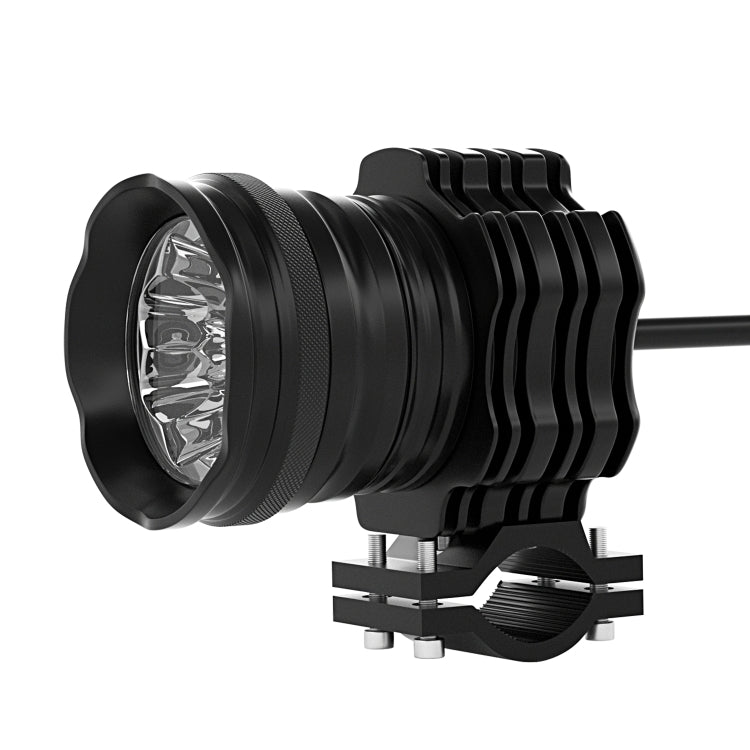 CS-1088A1 G29-9 1 Pair Motorcycle Waterproof  Aluminum Alloy External LED Headlight Spotlight (Black)