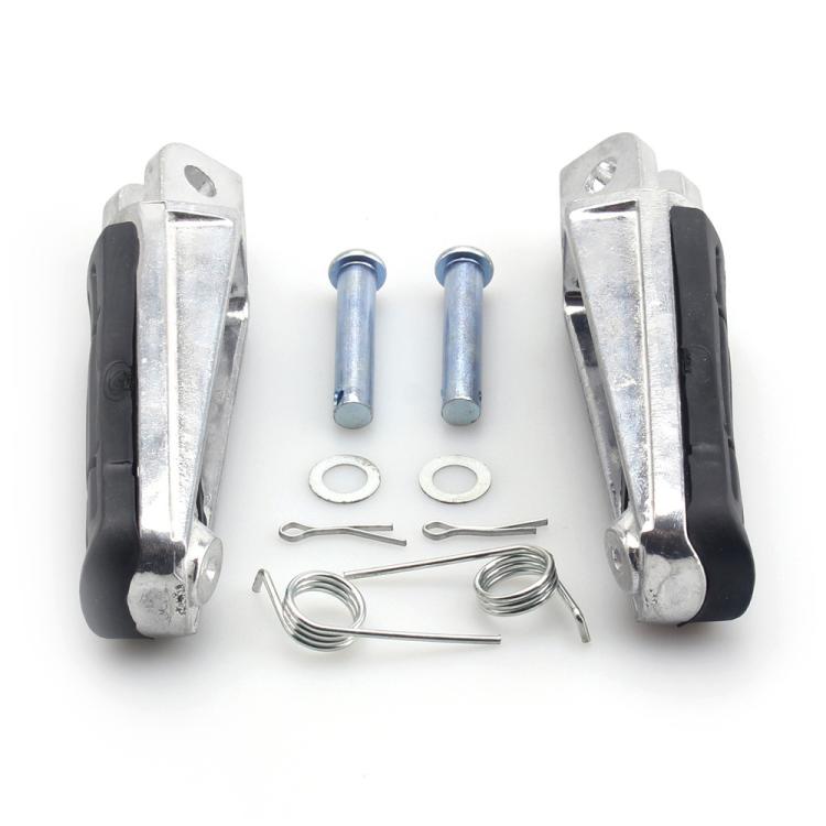 One Pair Motorcycle Front Foot Pegs for Suzuki HAYABUSA GSX1300R 1997–2010  - Black Silver