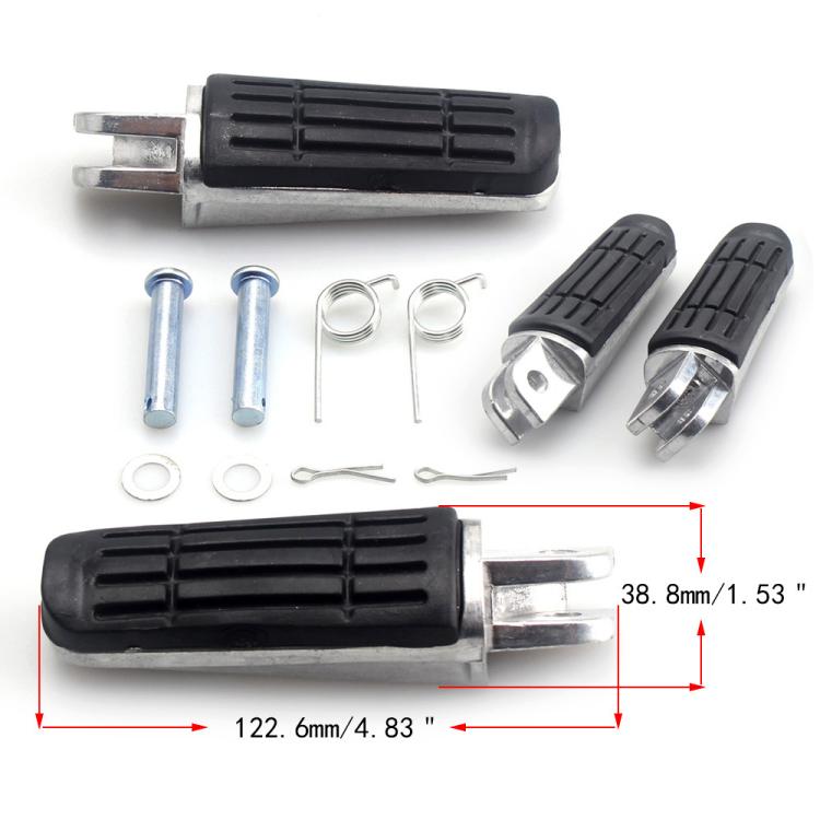 One Pair Motorcycle Front Foot Pegs for Suzuki HAYABUSA GSX1300R 1997–2010  - Black Silver