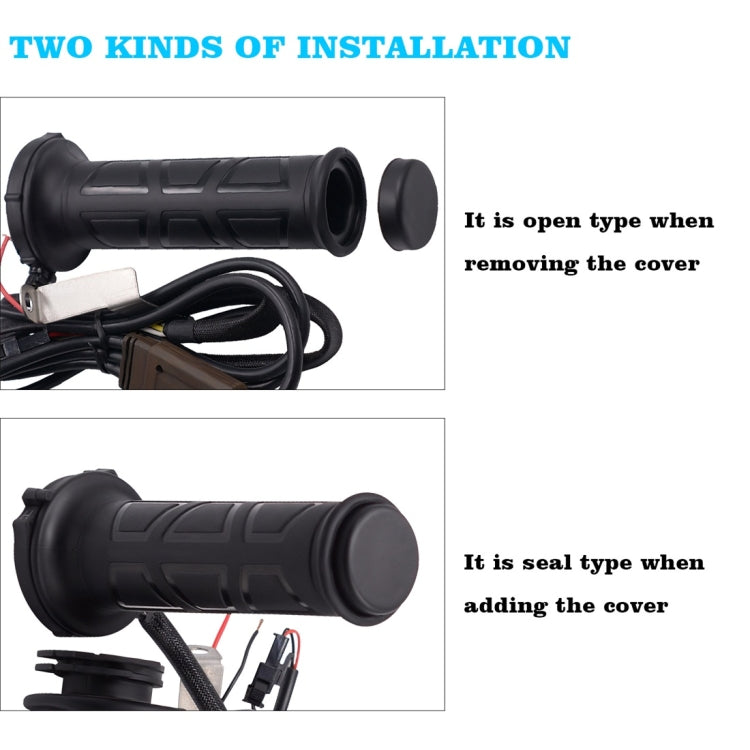 CS-095B1 Motorcycle Modified Adjustable Temperature Electric Heating Hand Cover Heated Grip Handlebar, Seal Version