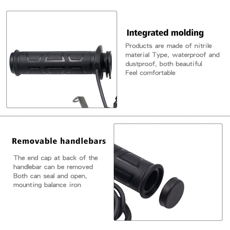 ZH-983A1 Motorcycle Scooter Smart Three Gear Temperature Control Electric Hand Grip Cover Heated Grip Handlebar
