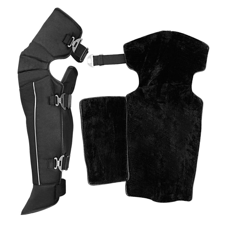 CS-865A1 Motorcycle Cold Protection Velvet Warm Lengthen Knee Pads Protector Cover(Black)