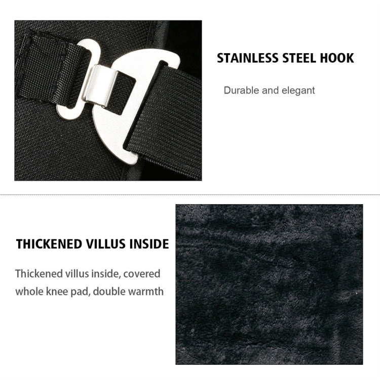CS-865A1 Motorcycle Cold Protection Velvet Warm Lengthen Knee Pads Protector Cover(Black)