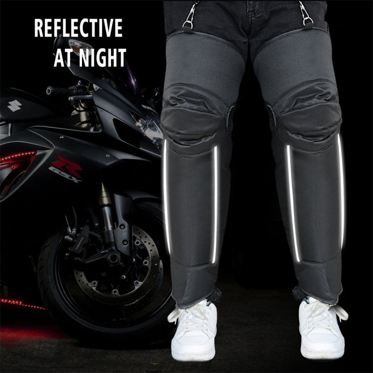 CS-865A1 Motorcycle Cold Protection Velvet Warm Lengthen Knee Pads Protector Cover(Black)